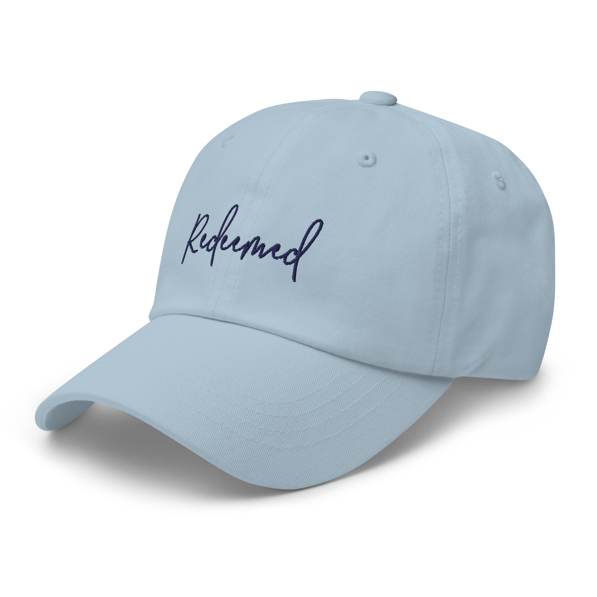 Redeemed (Navy Embroidered) Hat