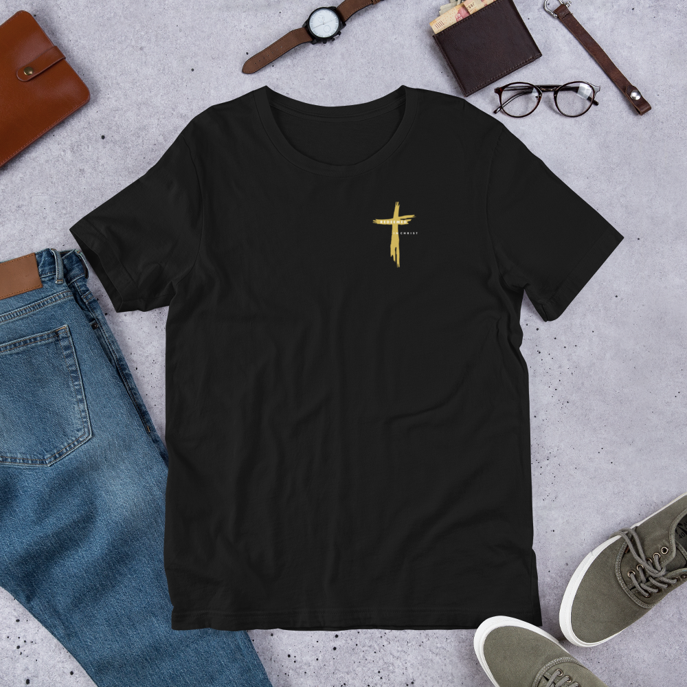 Redeemed in Christ. (Dark Color) Unisex T-Shirt